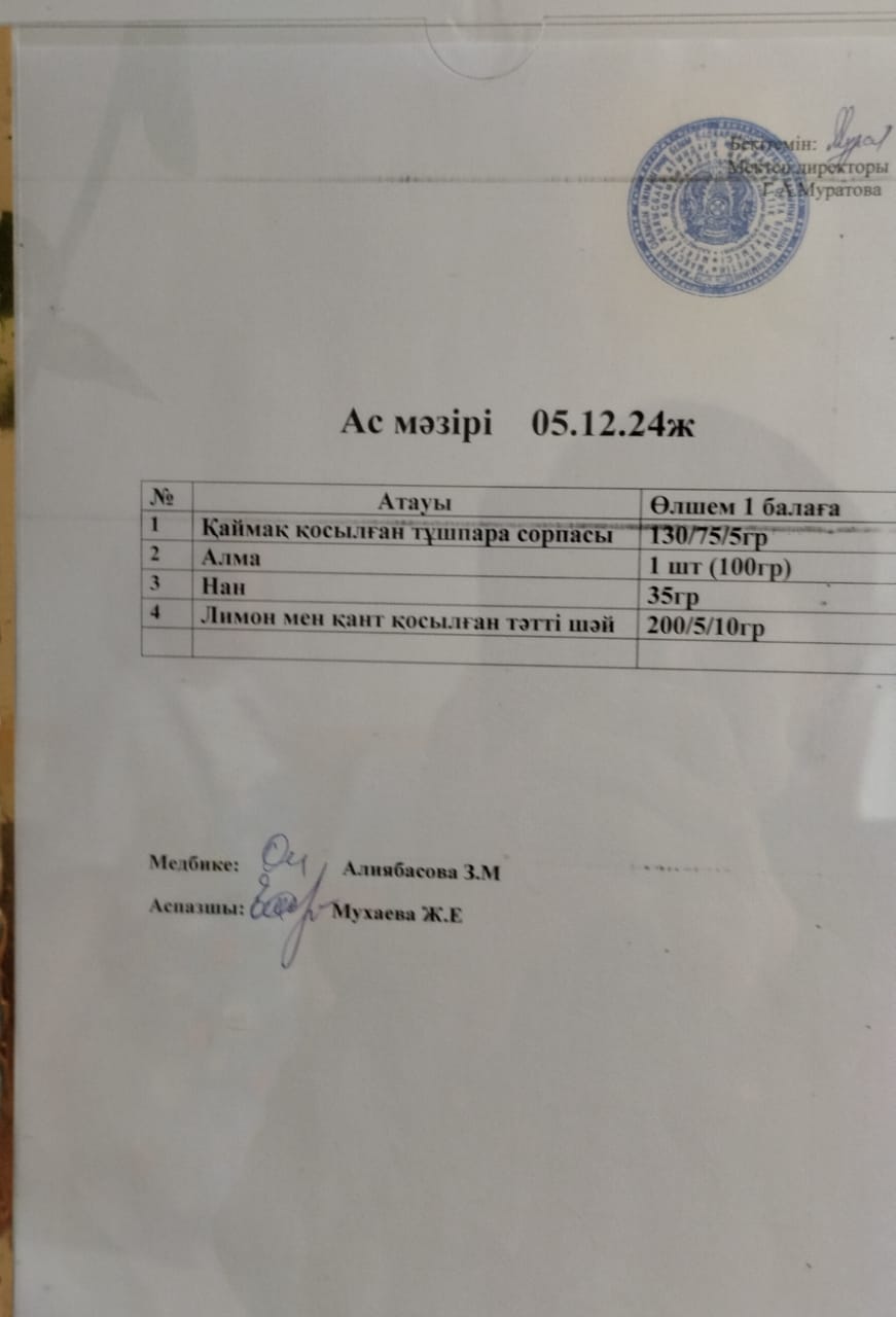 Ас мәзірі