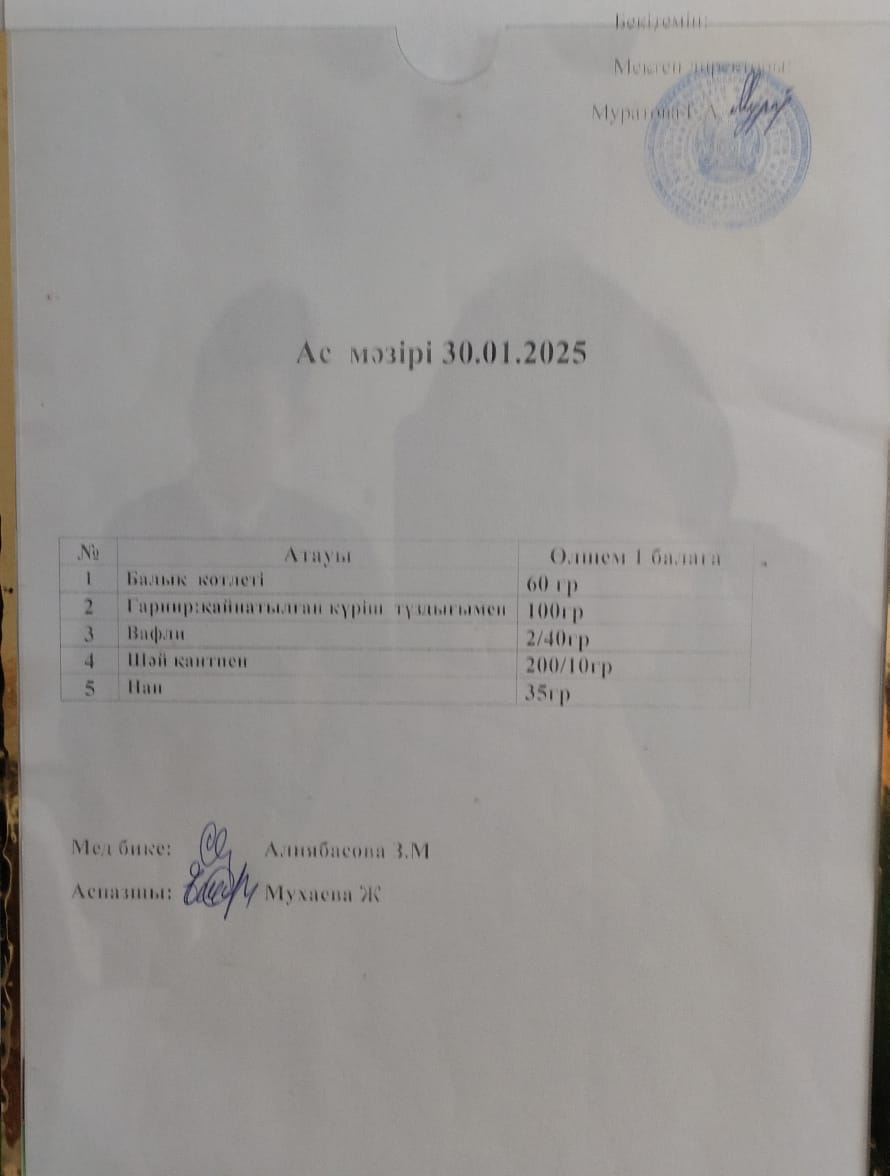 Ас мәзірі