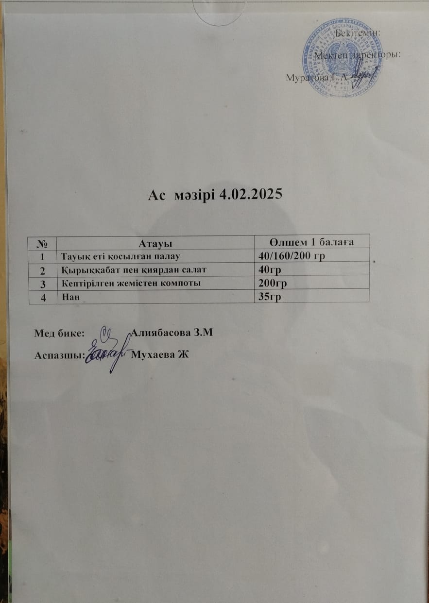 Ас мәзірі