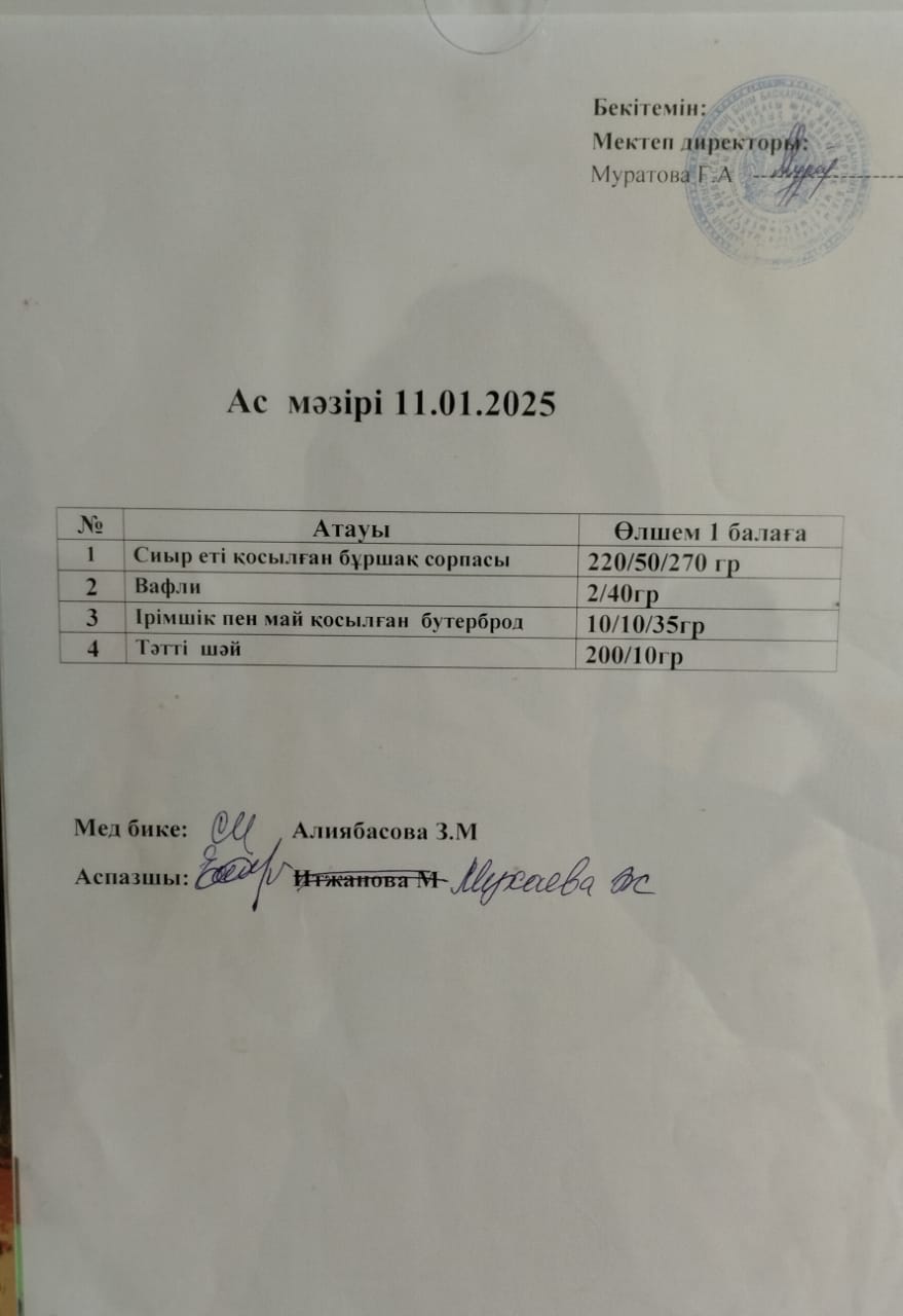 Ас мәзірі