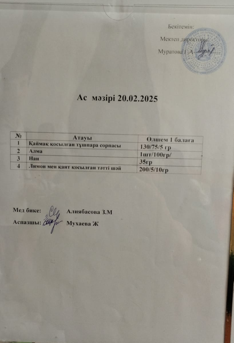Ас мәзірі