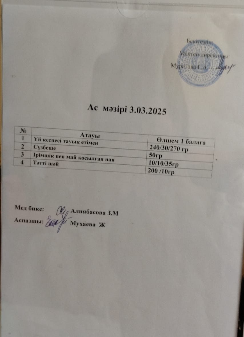 Ас мәзірі
