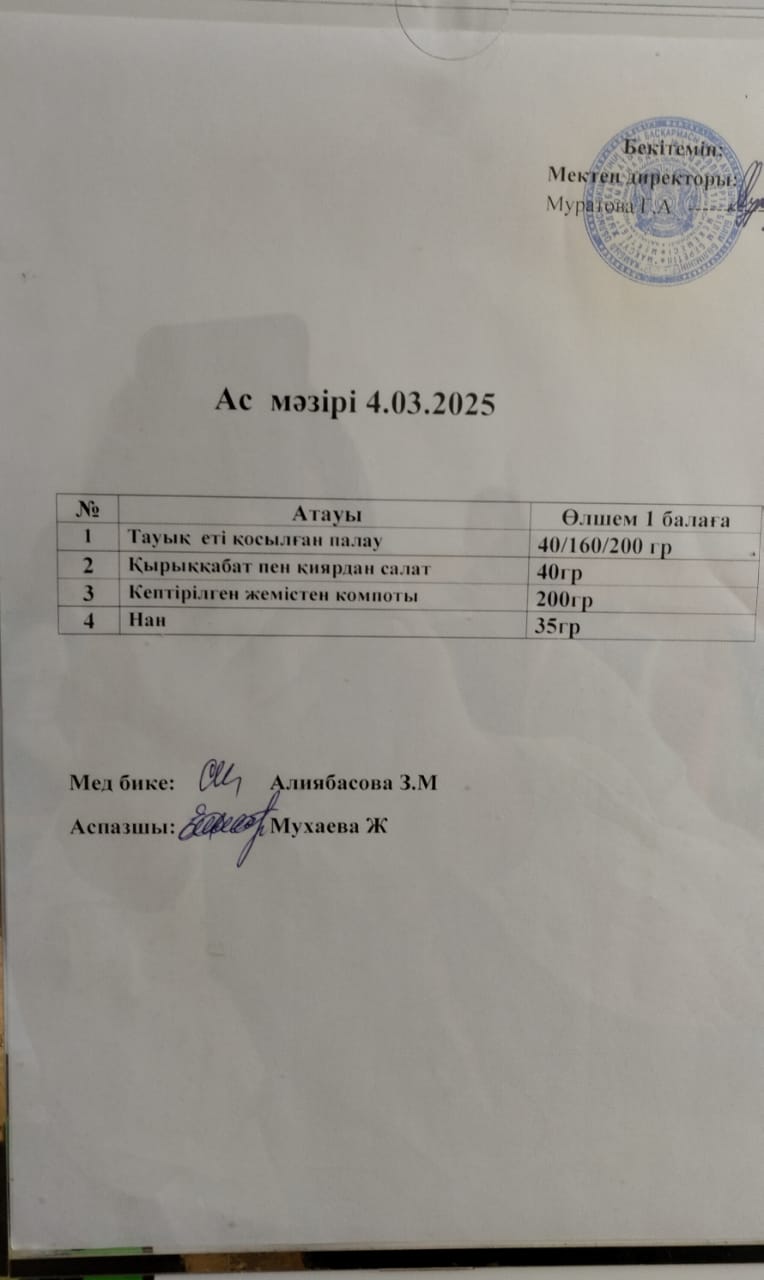 Ас мәзірі