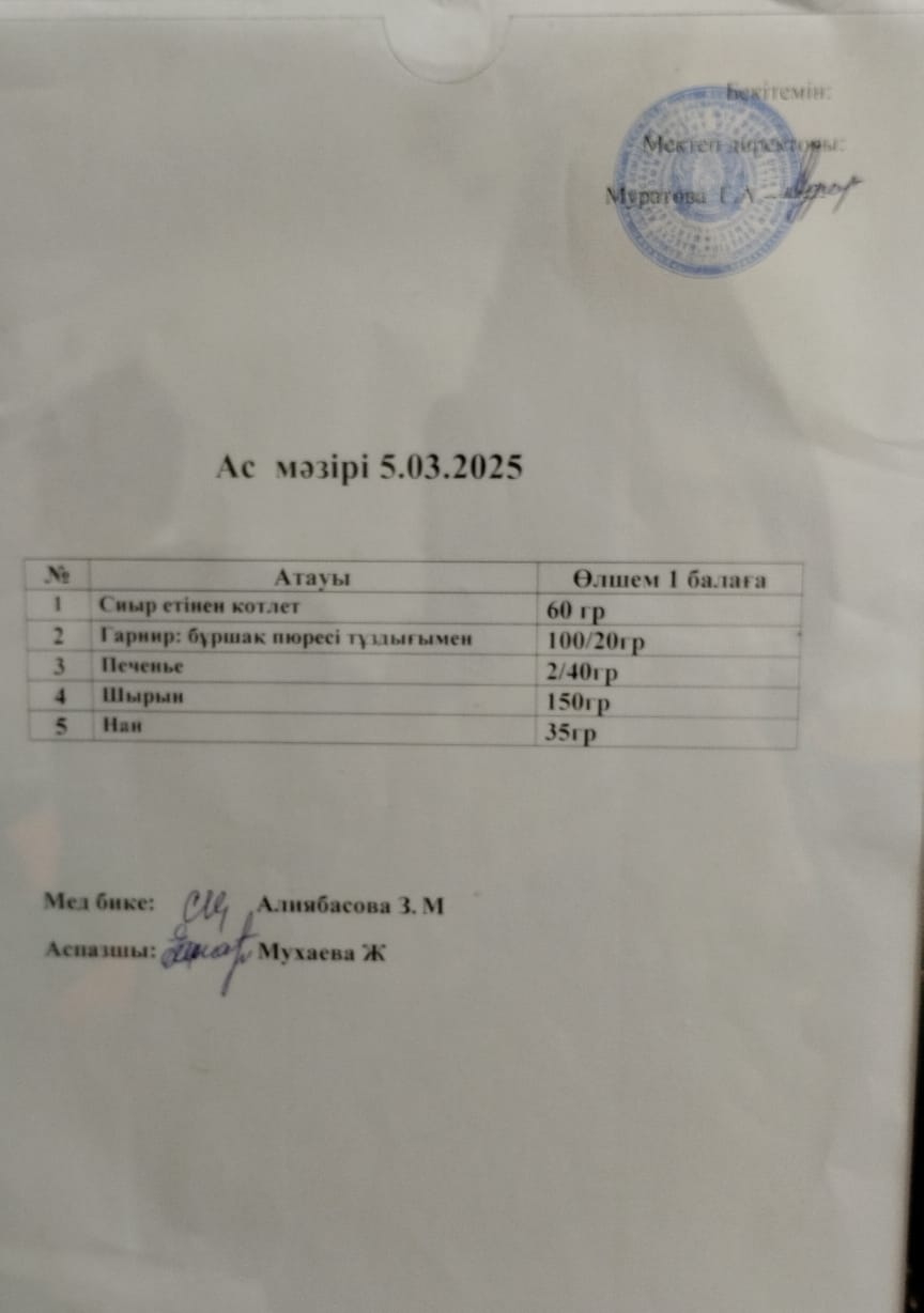 Ас мәзірі