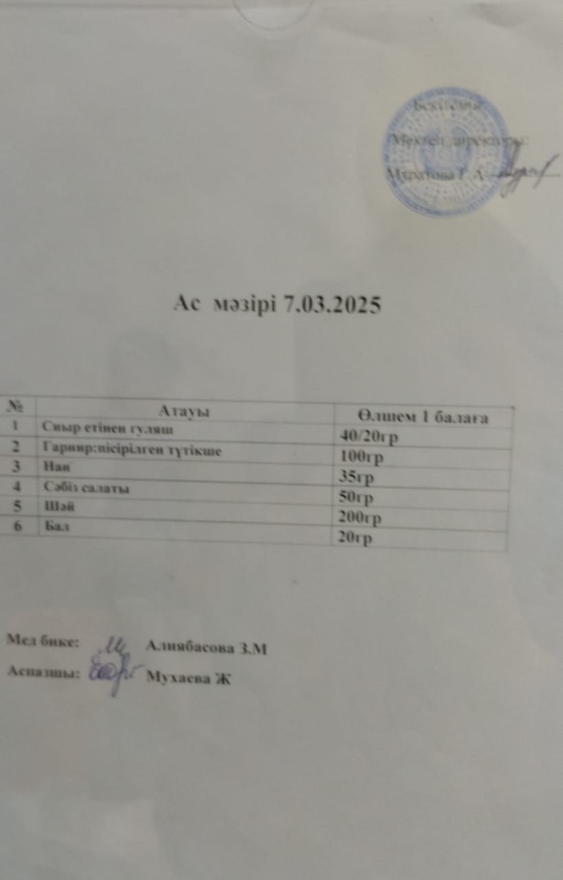 Ас мәзірі