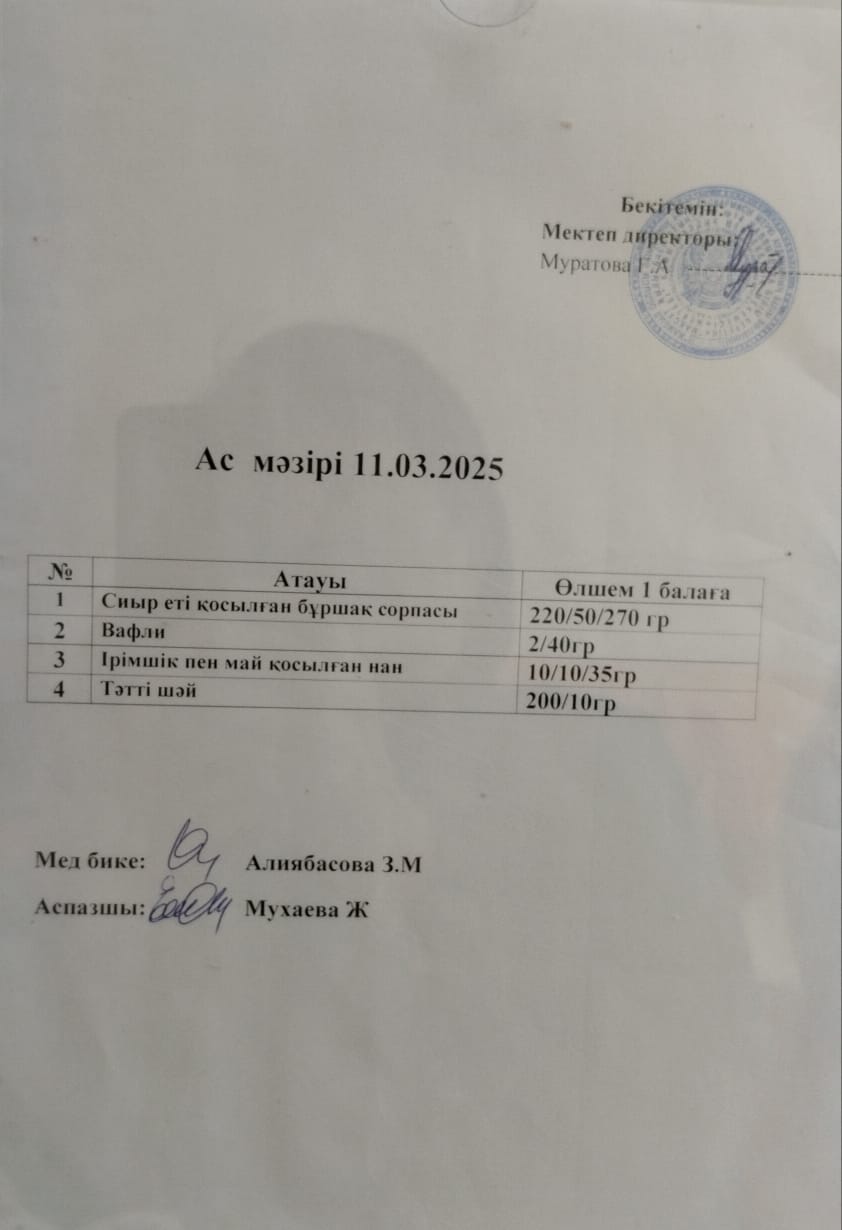 Ас мәзірі