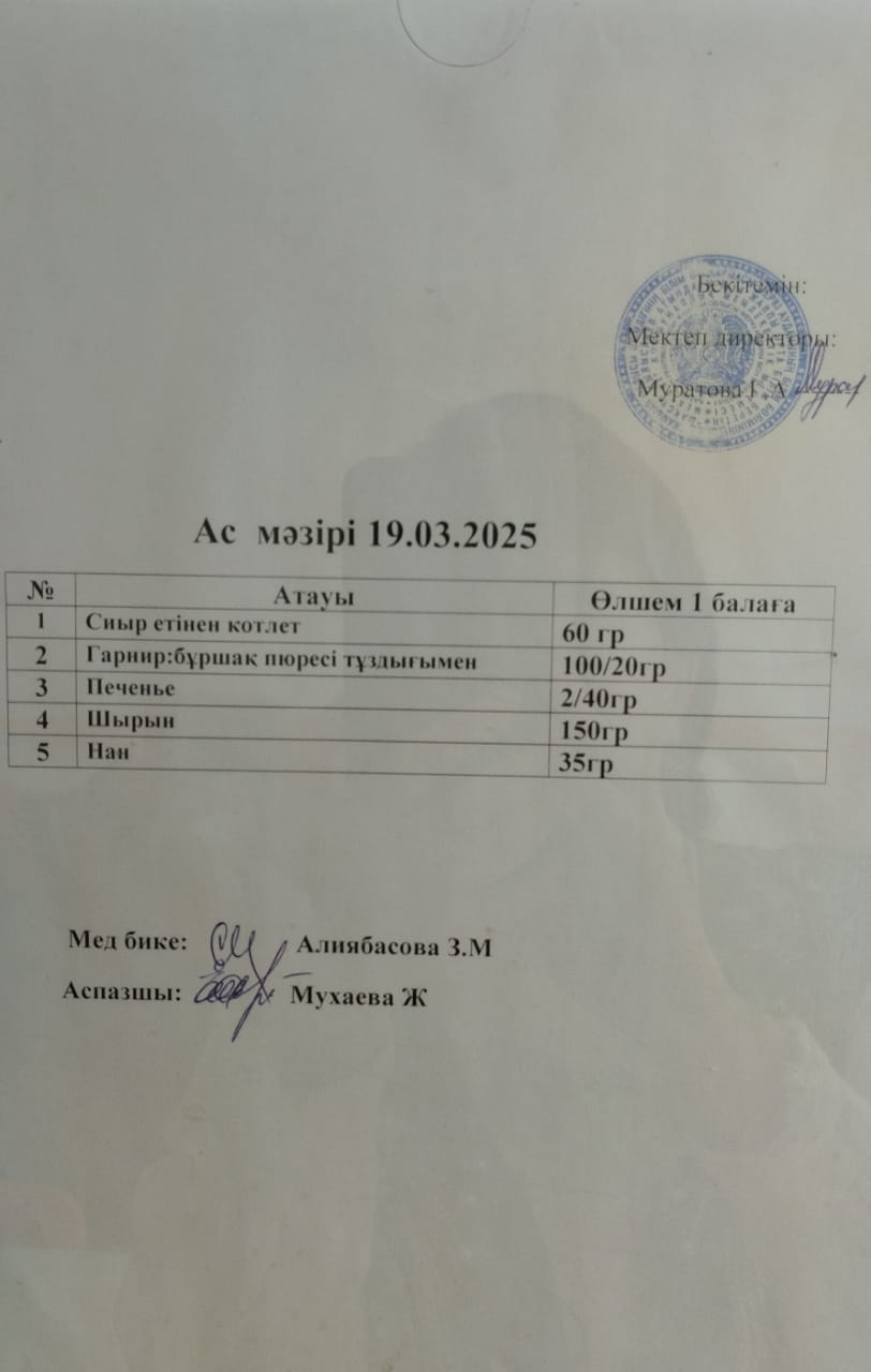 Ас мәзірі