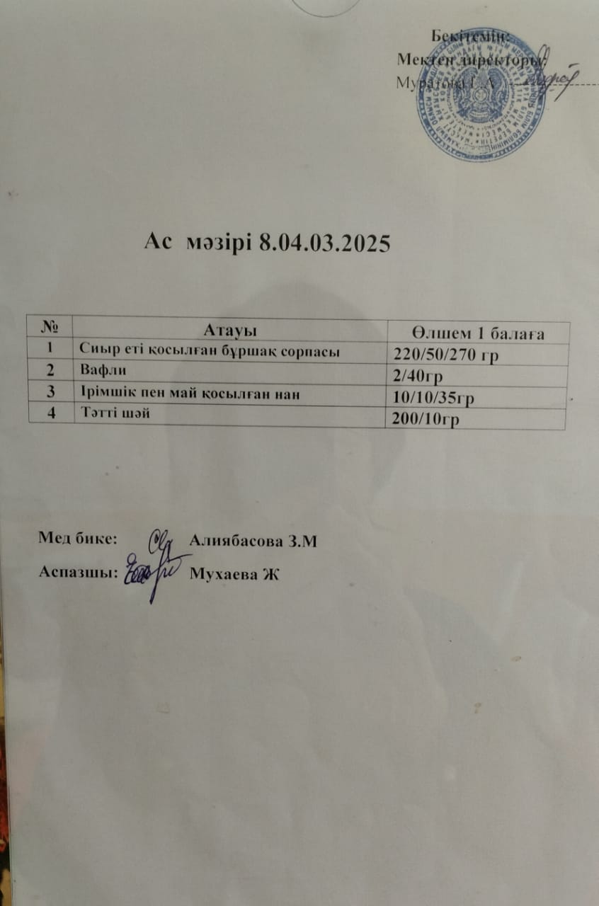 Ас мәзірі