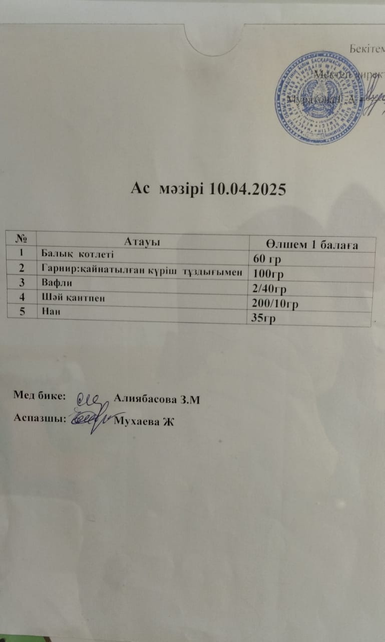 Ас мәзірі
