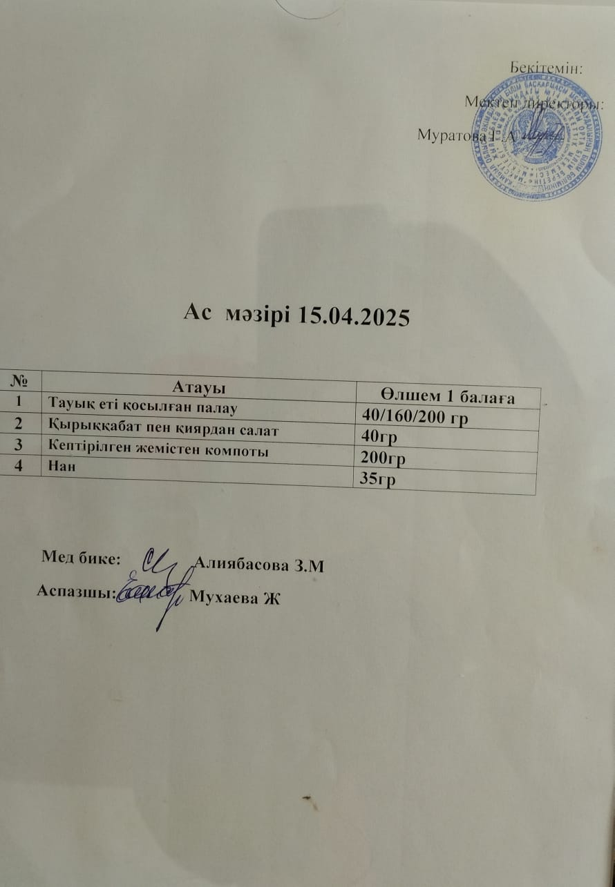 Ас мәзірі