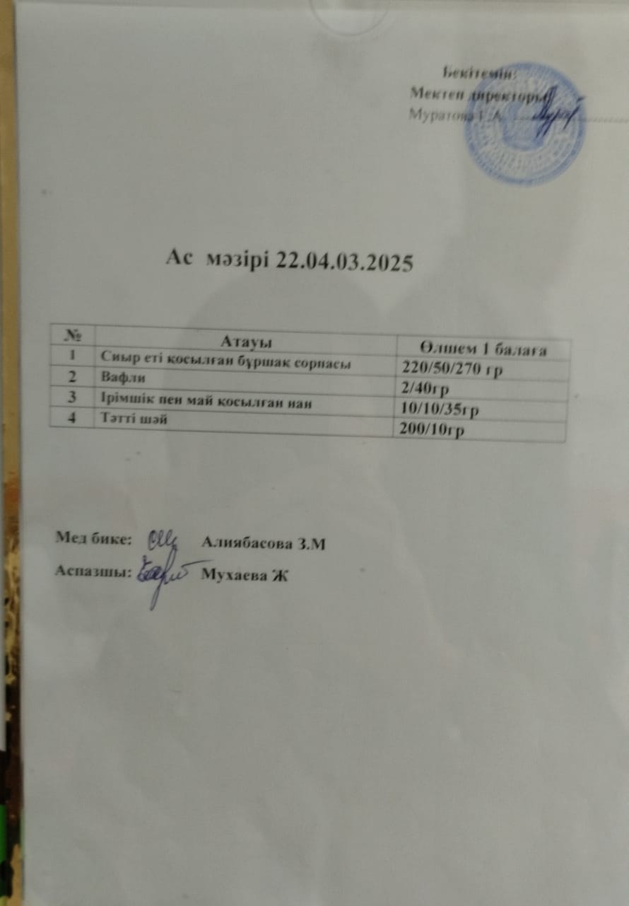 Ас мәзірі