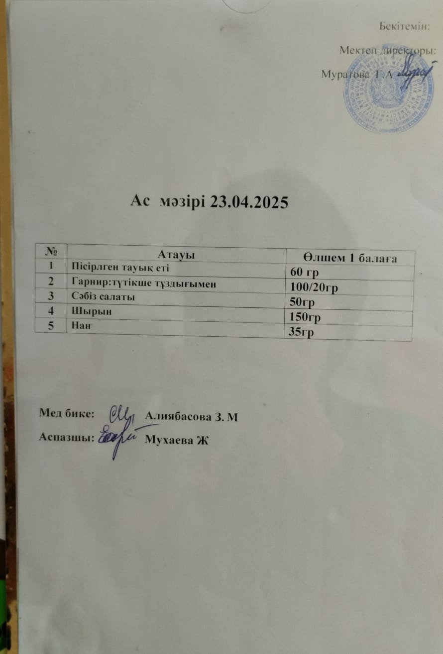 Ас мәзірі