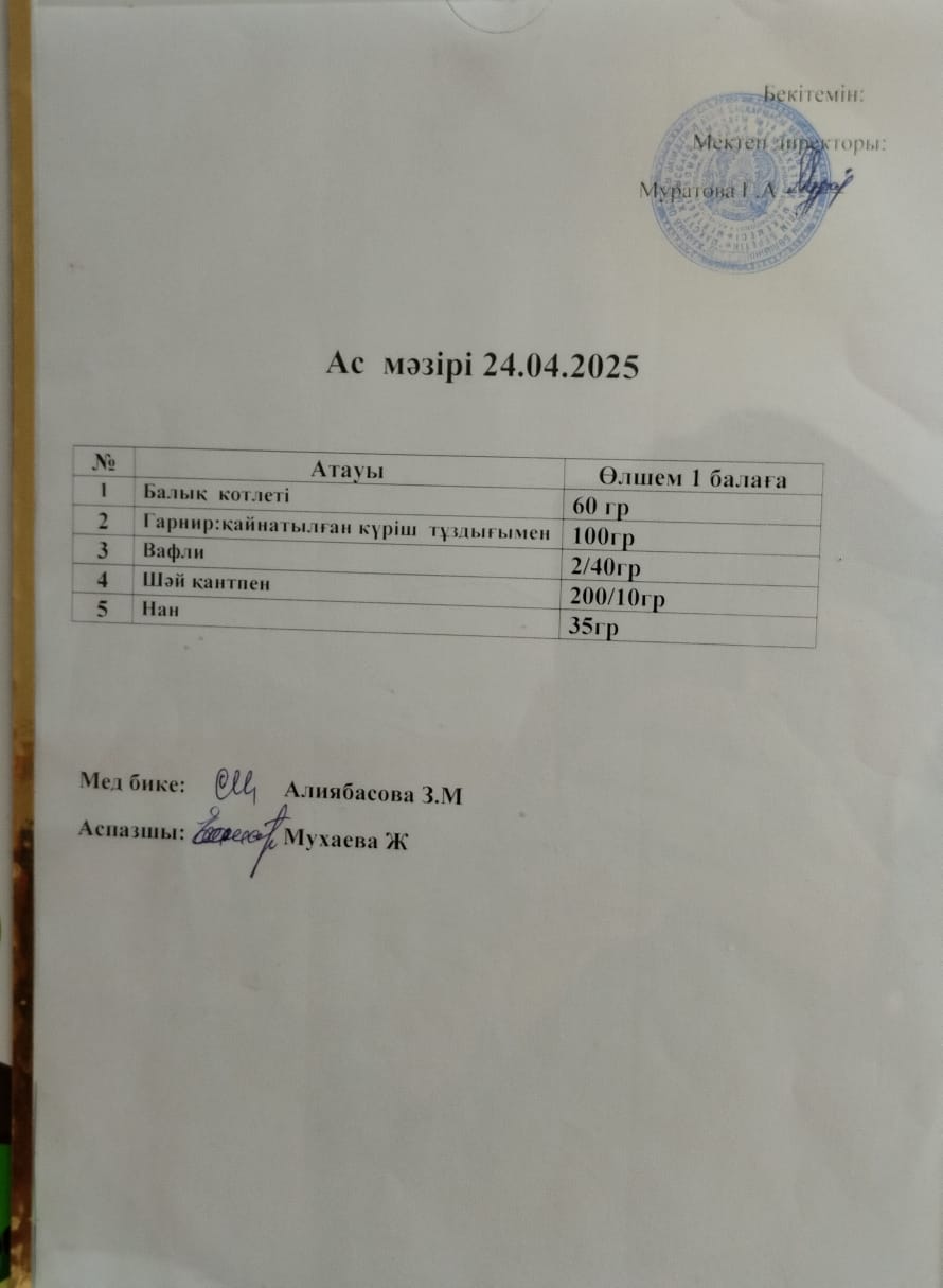 Ас мәзірі