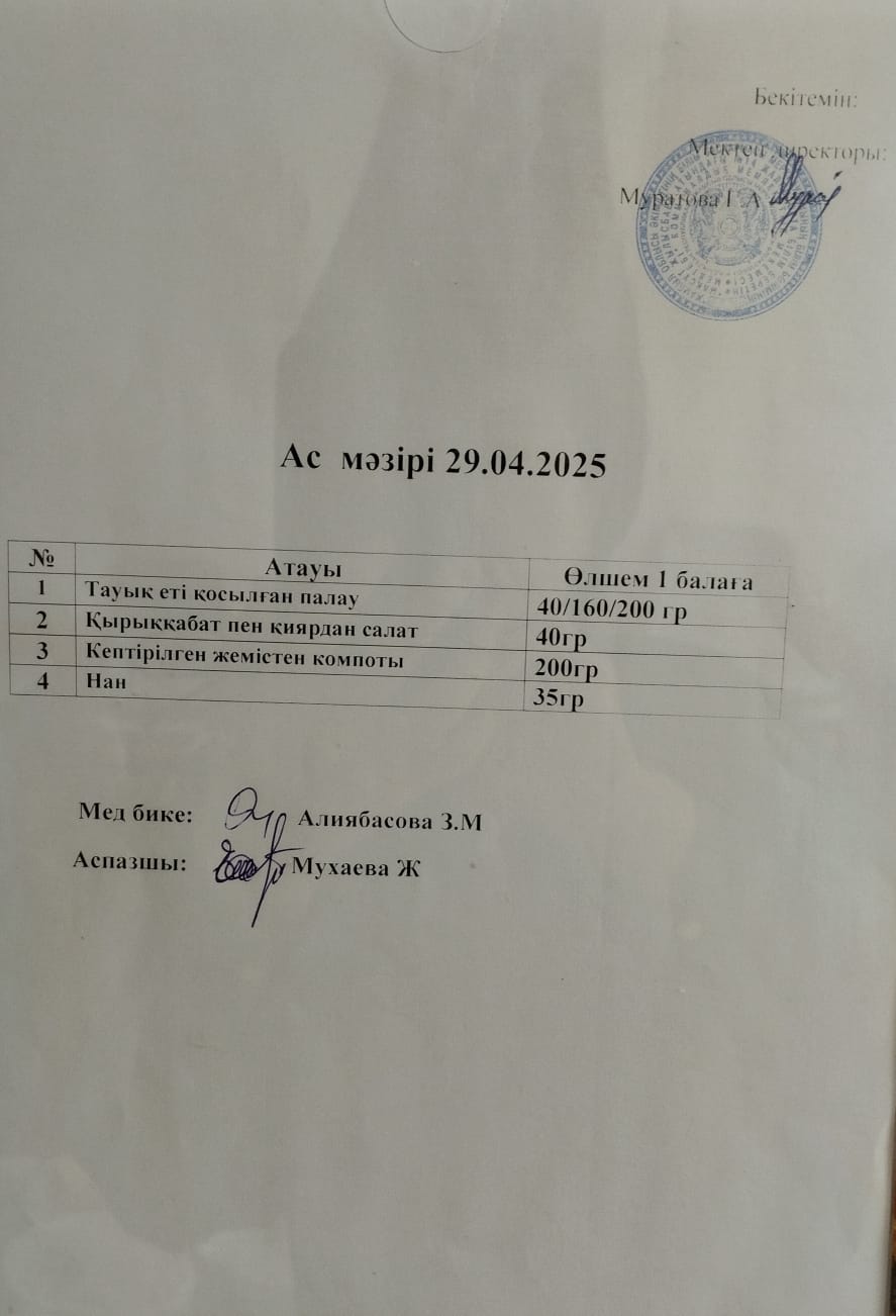 Ас мәзірі