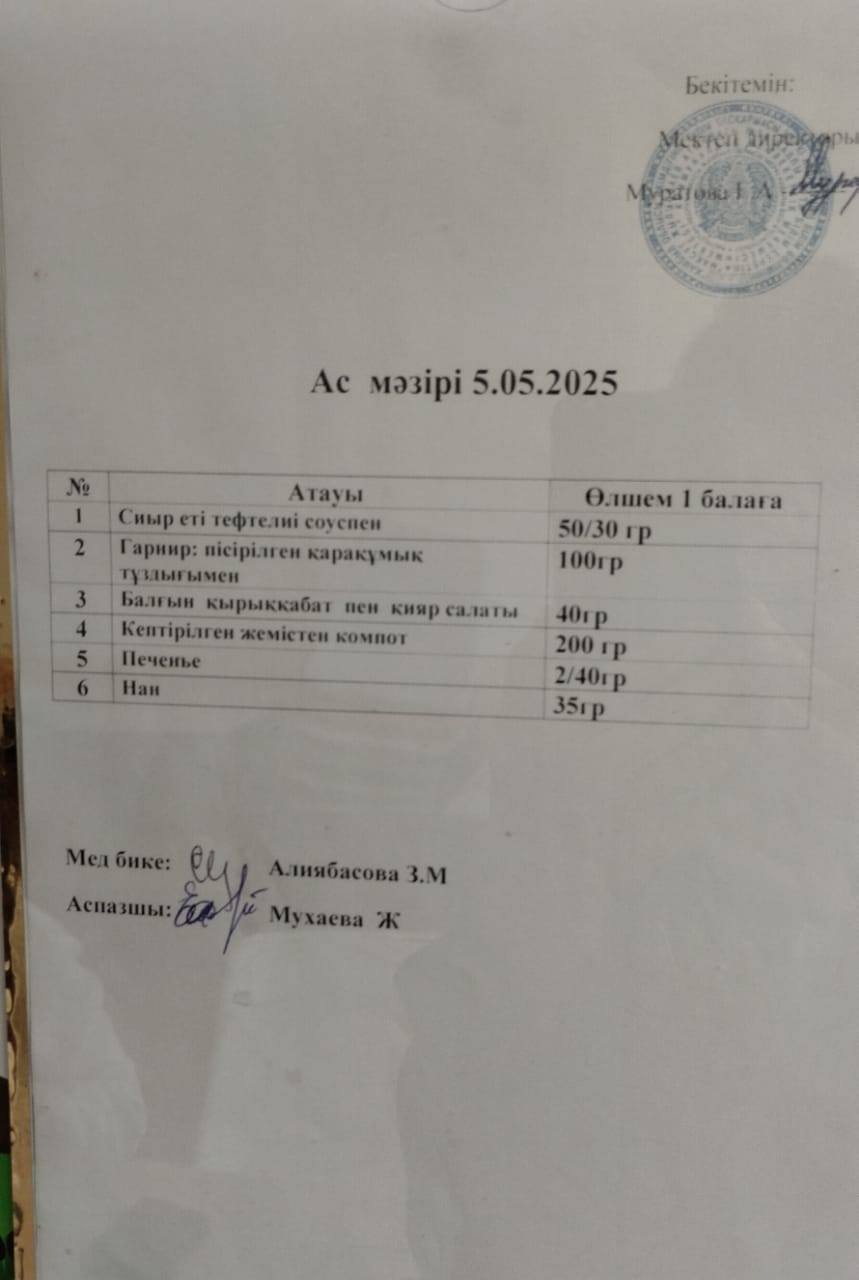 Ас мәзірі