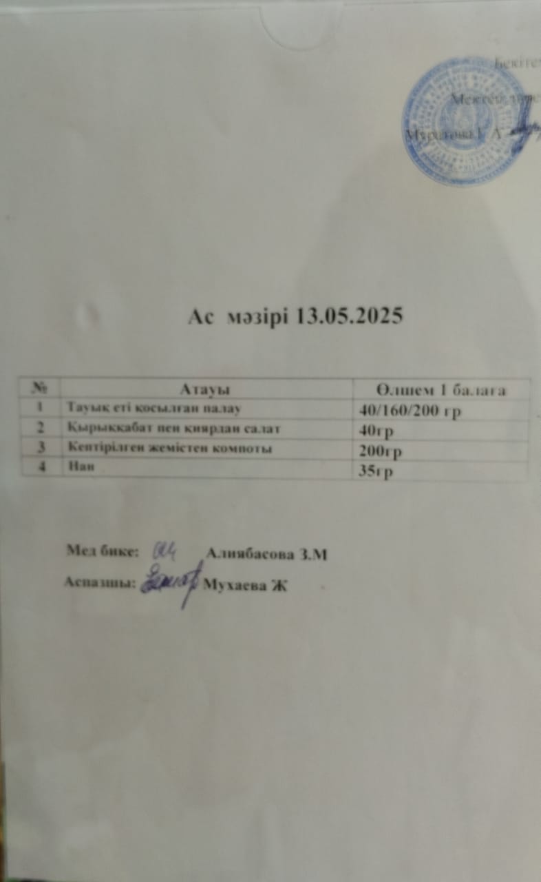 Ас мәзірі