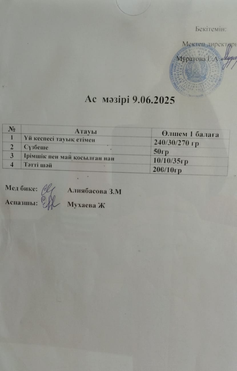 Ас мәзірі