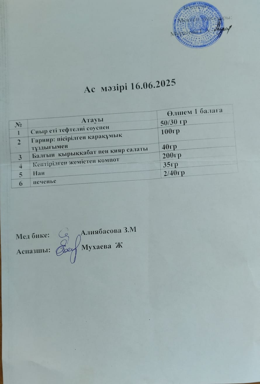 Ас мәзірі