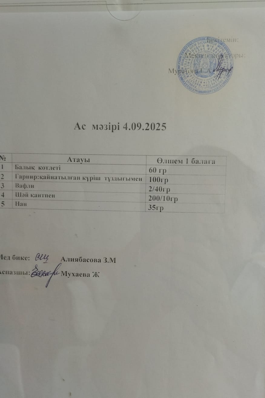 Ас мәзірі