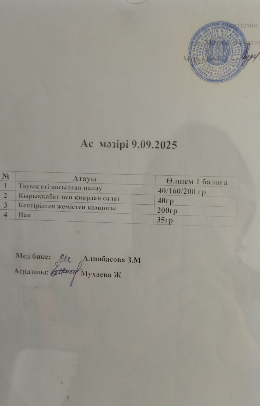 Ас мәзірі