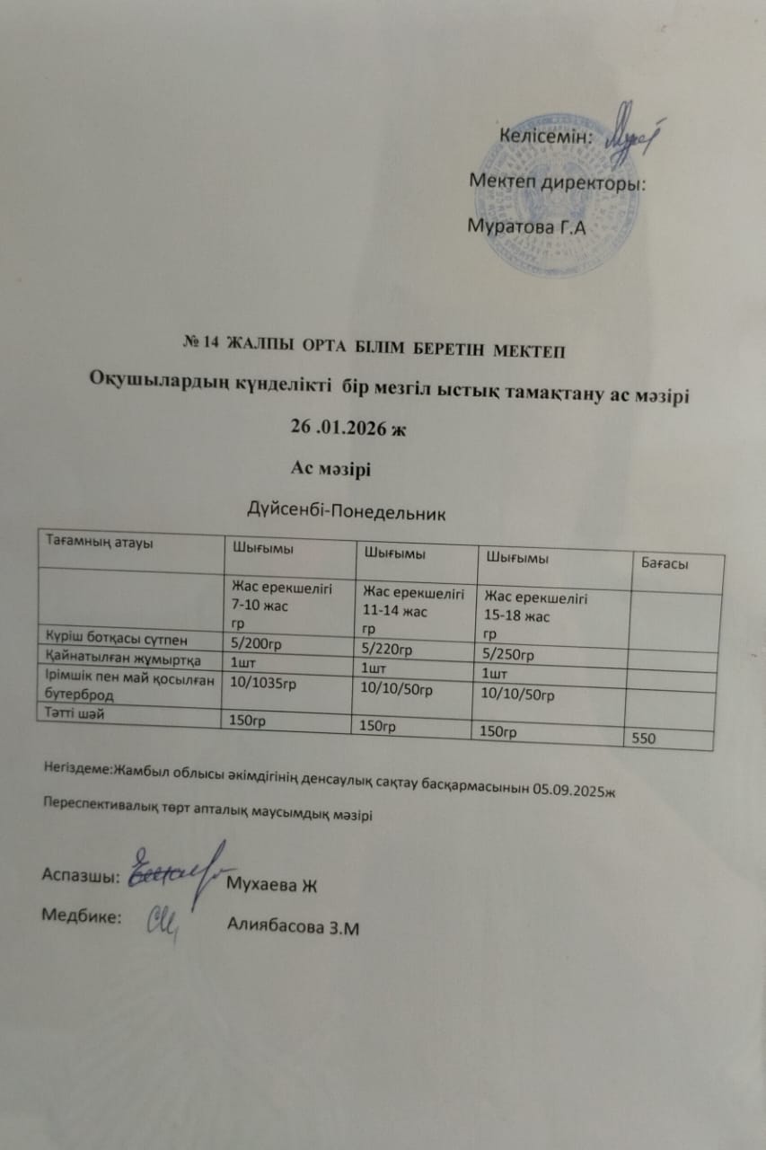 Ас мәзірі