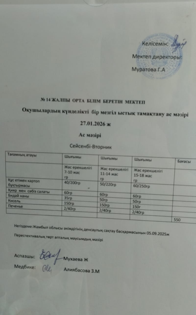 Ас мәзірі