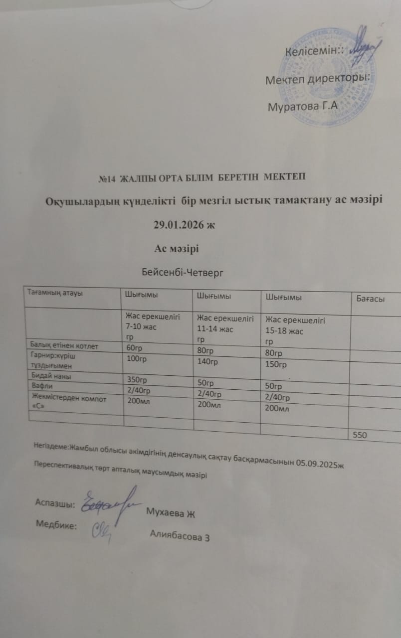 Ас мәзірі