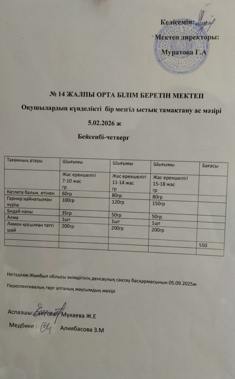 Ас мәзірі