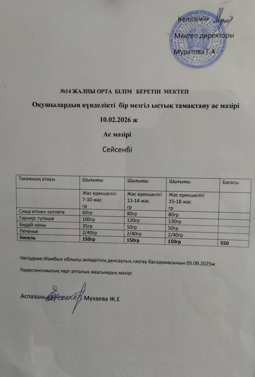 Ас мәзірі