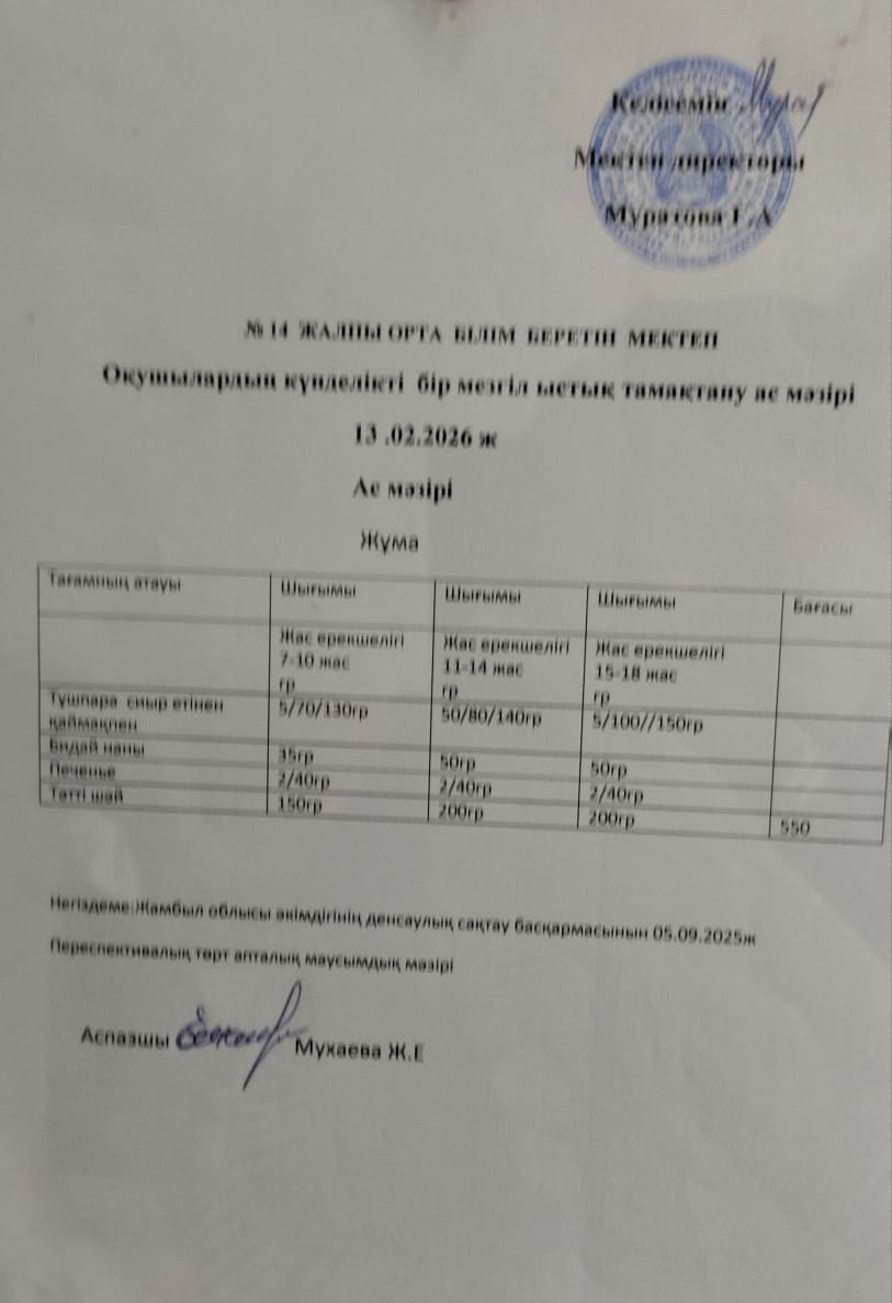Ас мәзірі