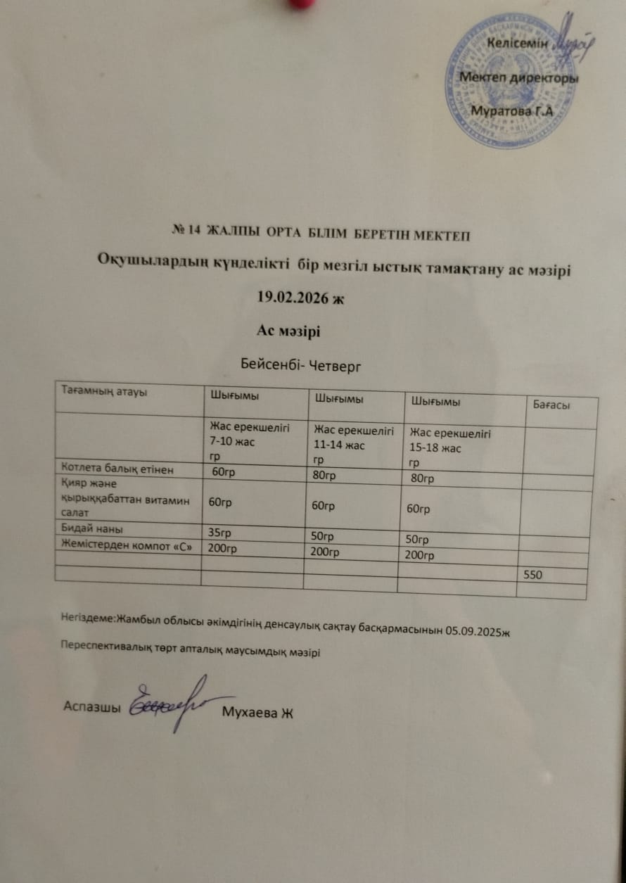 Ас мәзірі