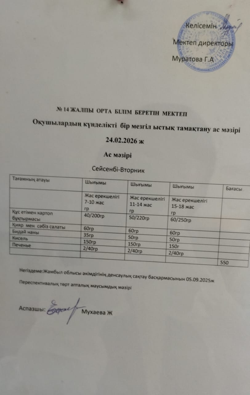 Ас мәзірі