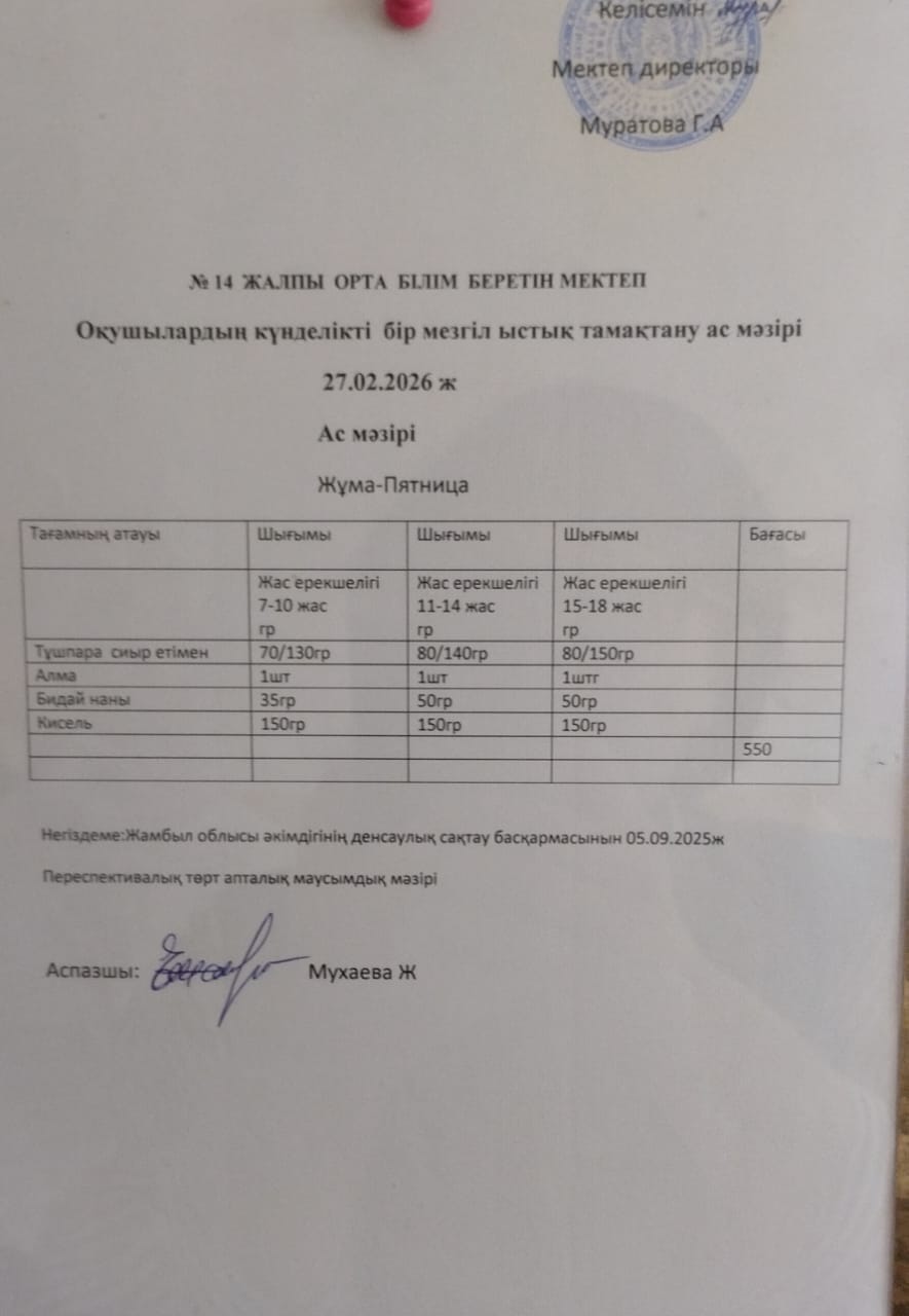 Ас мәзірі