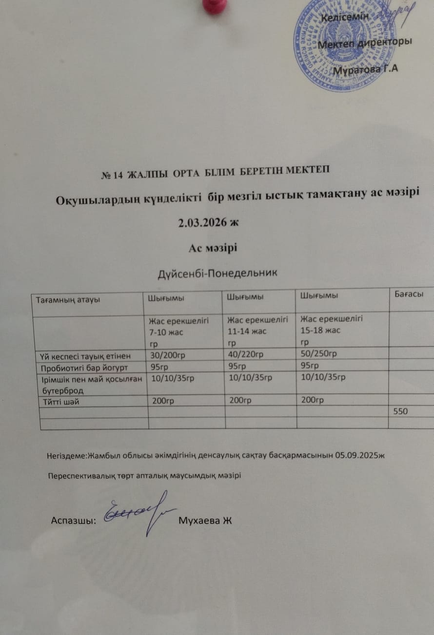 Ас мәзірі