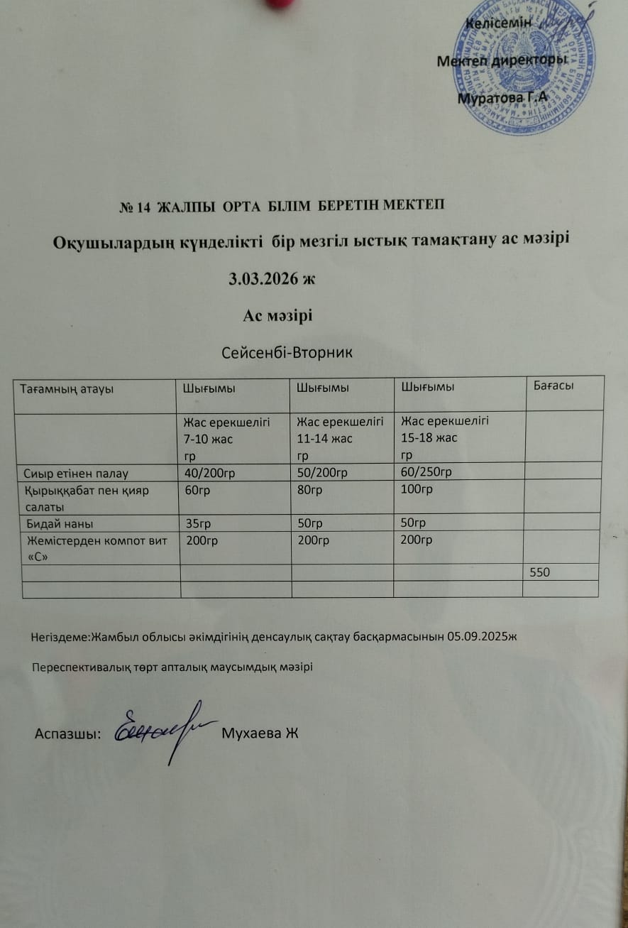 Ас мәзірі