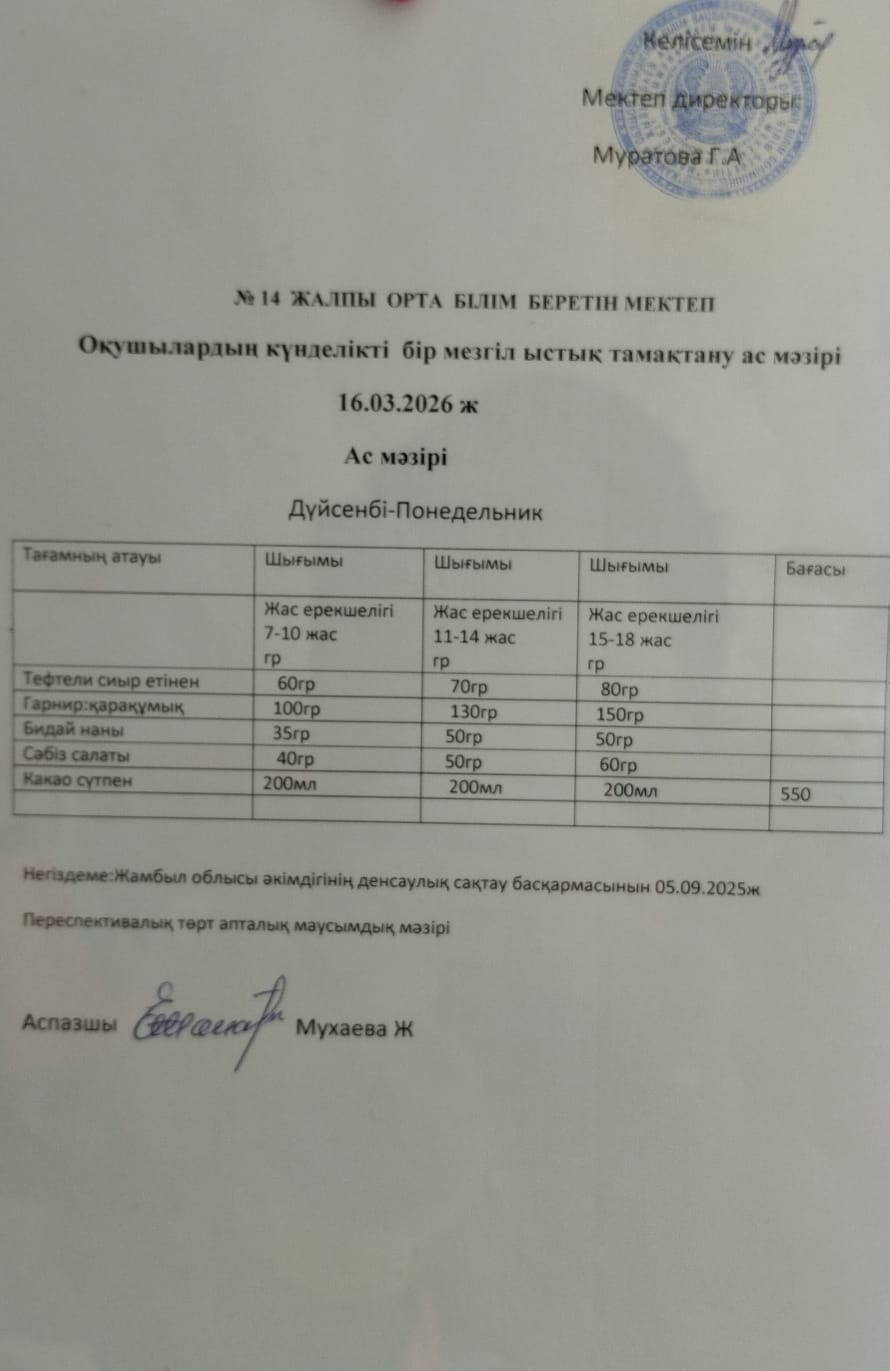 Ас мәзірі