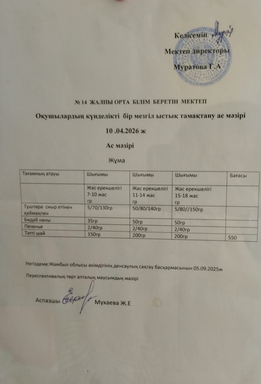 Ас мәзірі