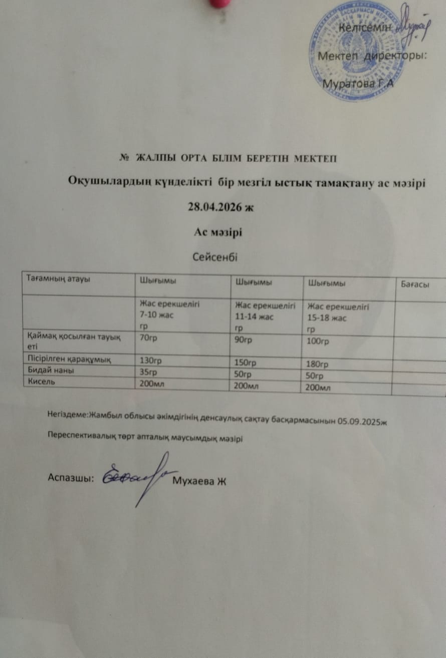 Ас мәзірі