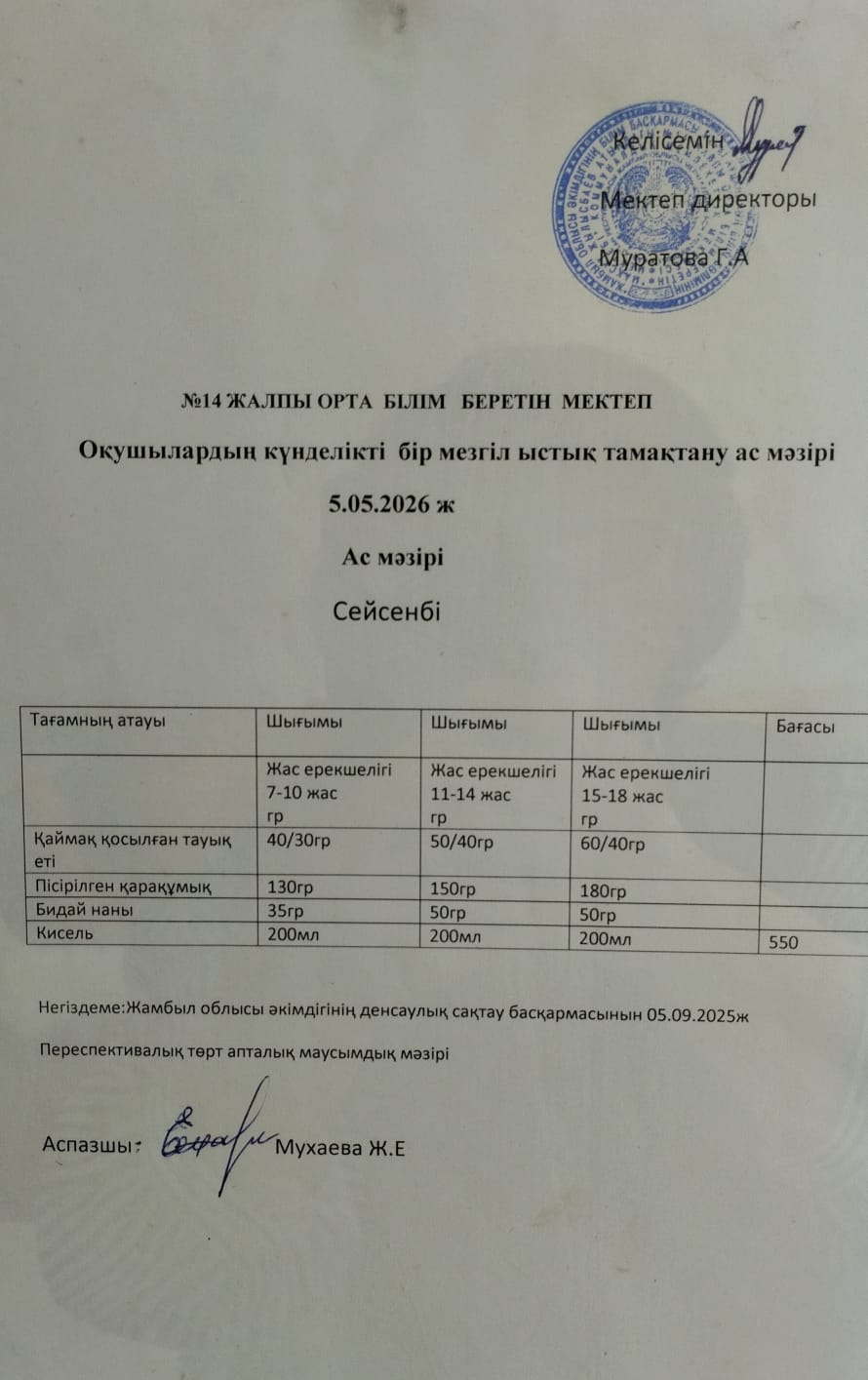 Ас мәзірі