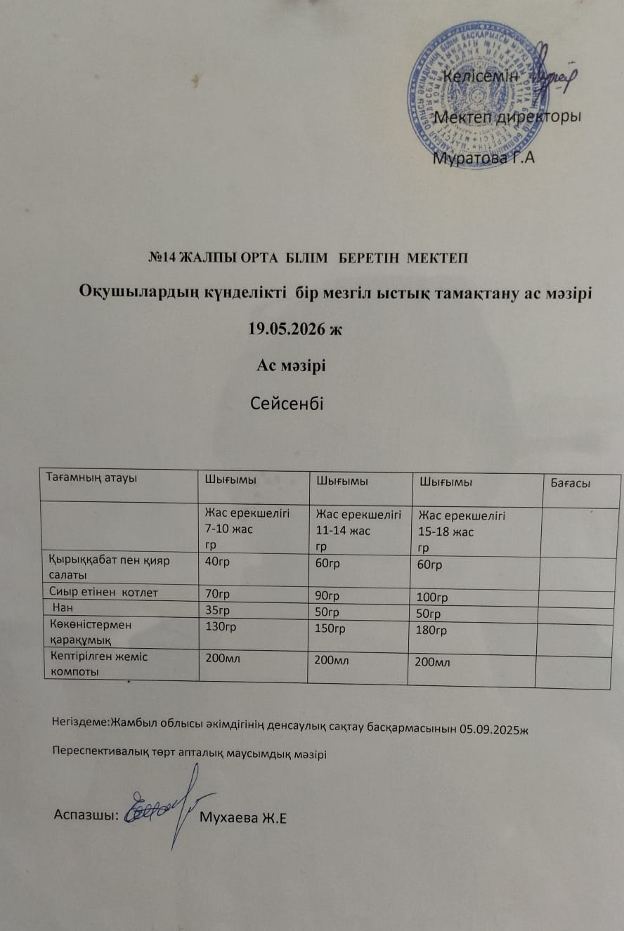 Ас мәзірі