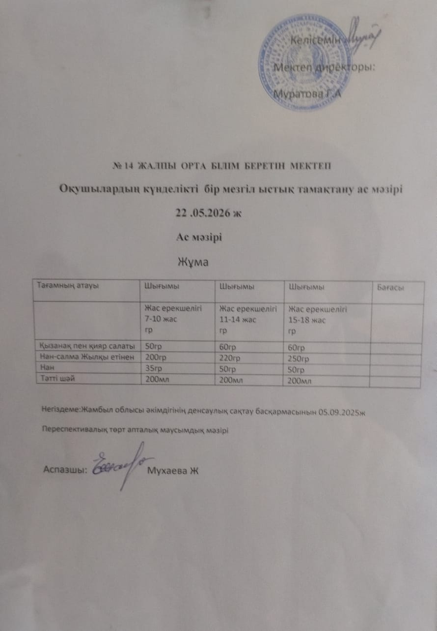 Ас мәзірі