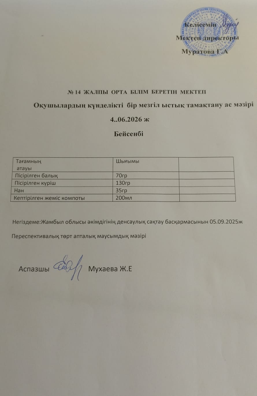 Ас мәзірі