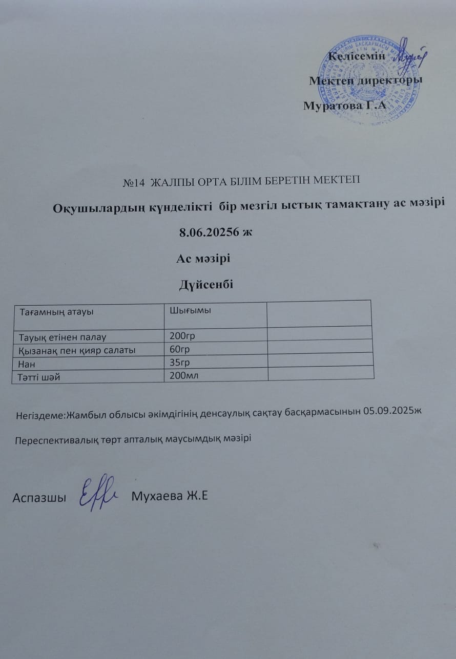 Ас мәзірі
