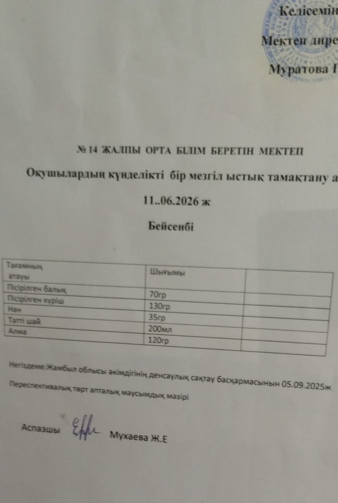 Ас мәзірі