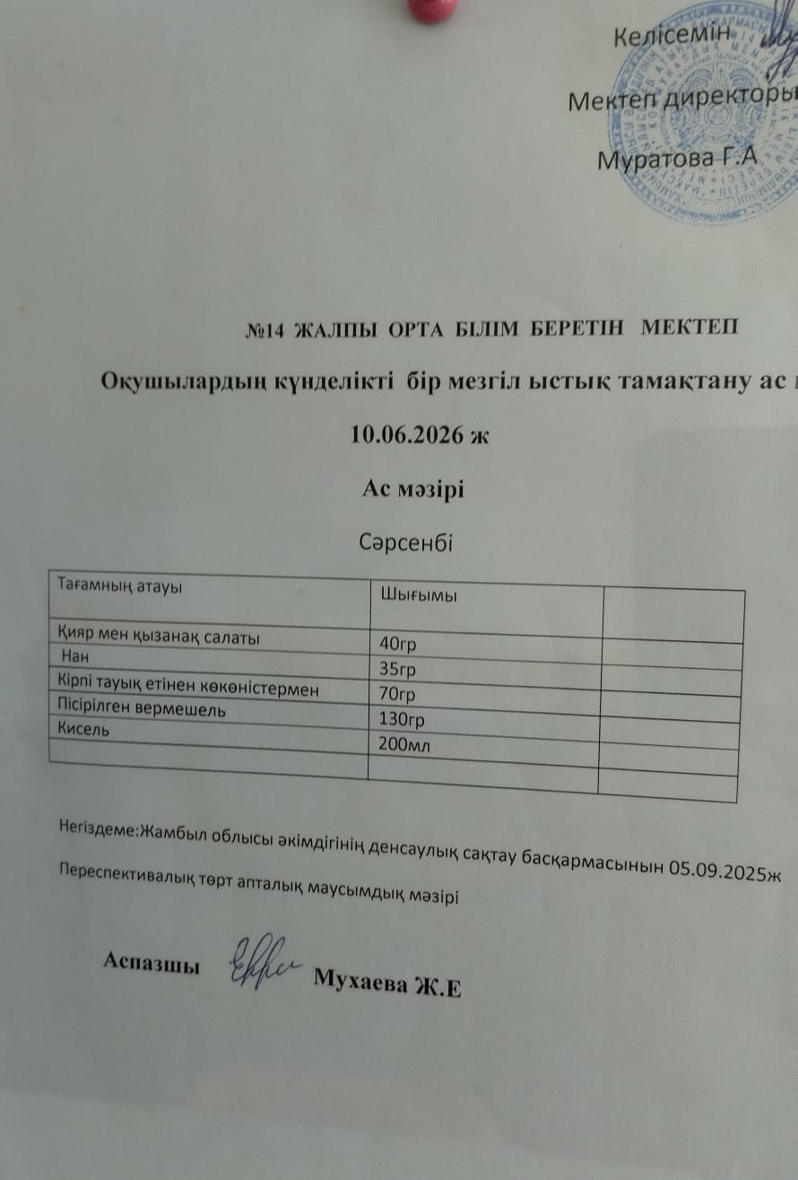 Ас мәзірі